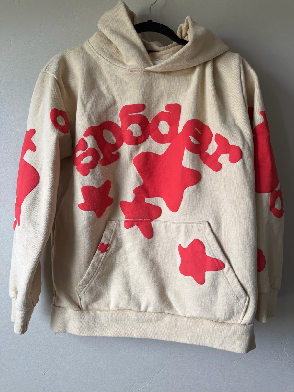 Men’s Sp5der Beluga Cream Hoodie Size Small